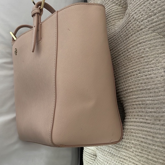 Tory Burch York Saffiano Tote Bag in Light Oak - Picture 4 of 7